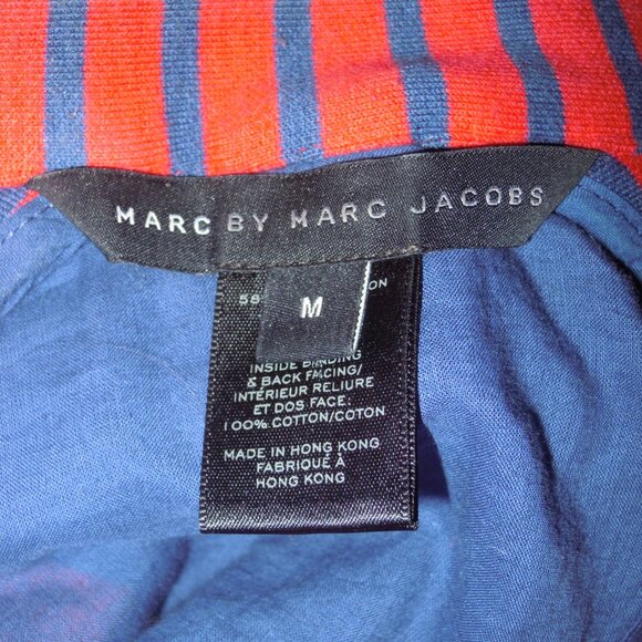 MARC BY MARC JACOBS Navy Blue & Red Striped Cotton Blazer Jacket MEDIUM - Picture 3 of 6